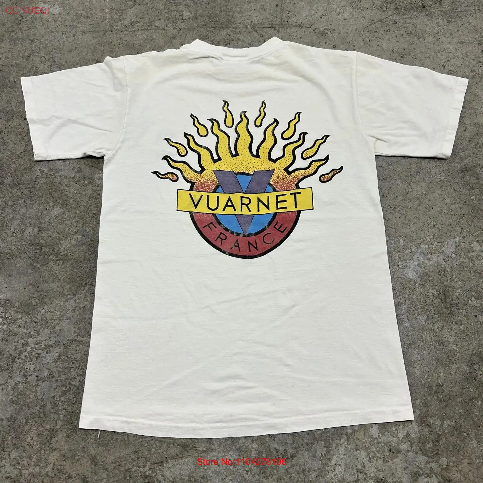 Vintage Fashion Logo - Vintage VuarneT T Shirt Mens Medium