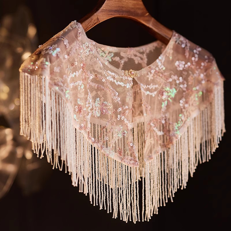 Vintage Fashion In Chinese - Women's Spring Summer Vintage Sequins Lace