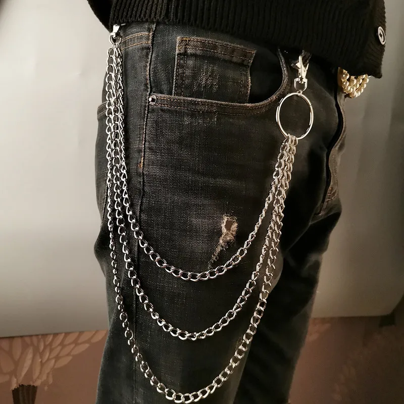 Vintage Fashion Outfit - Layer Metal Belt Chain Punk Hook