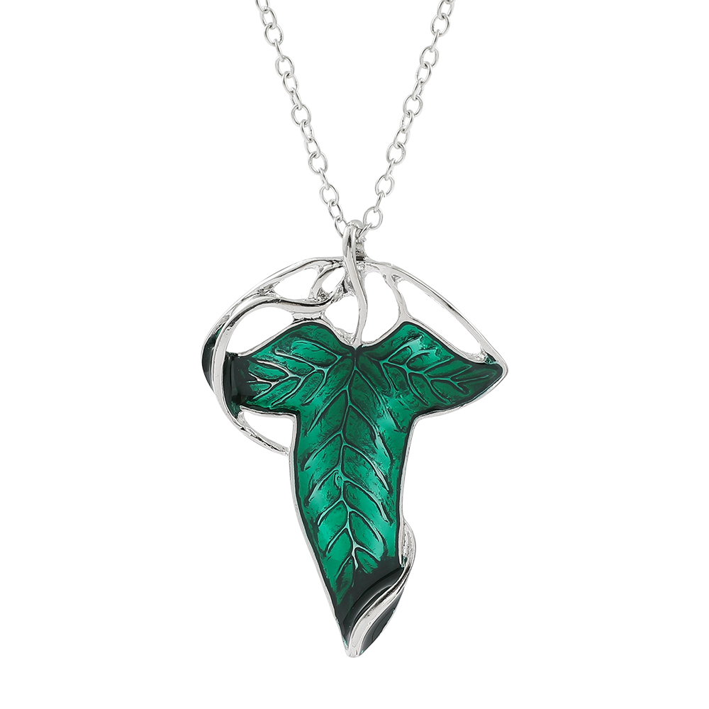 Vintage Fashion Outfit - Vintage Green Leaf Pendant Necklace Exquisite