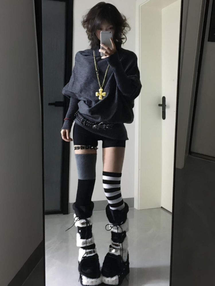 Vintage Fashion Subculture - Subculture Sweaters 2000s Korean Fashion Slim