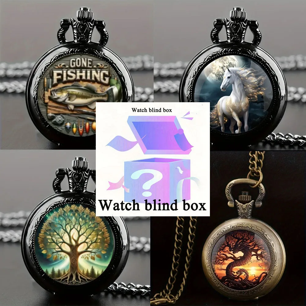 Vintage Fashion Collection - Mixed Pattern Vintage Pocket Watch Blind