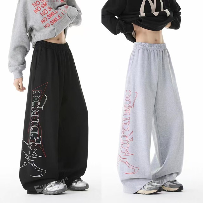 Vintage Fashion News - Vintage Letter Print All-match Women‘s Pants