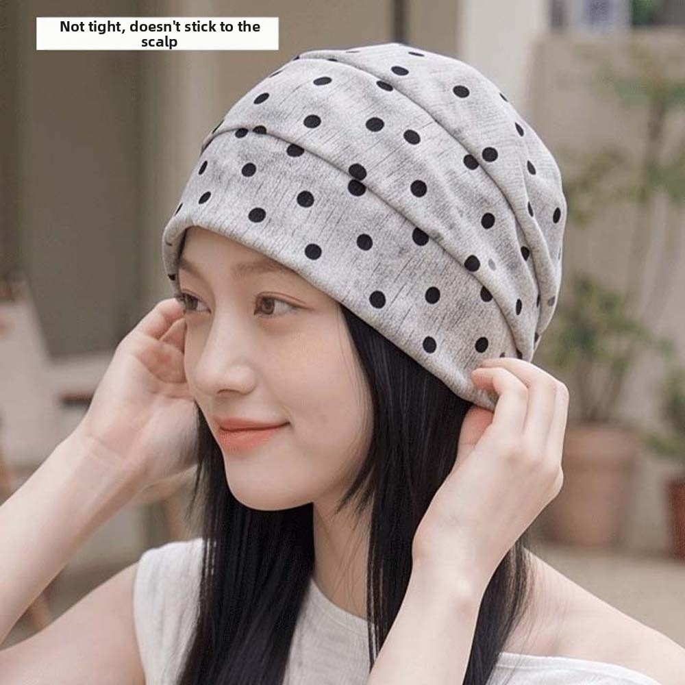 Vintage Fashion Bloggers - Elegant Turban Cap Retro Polka Dot