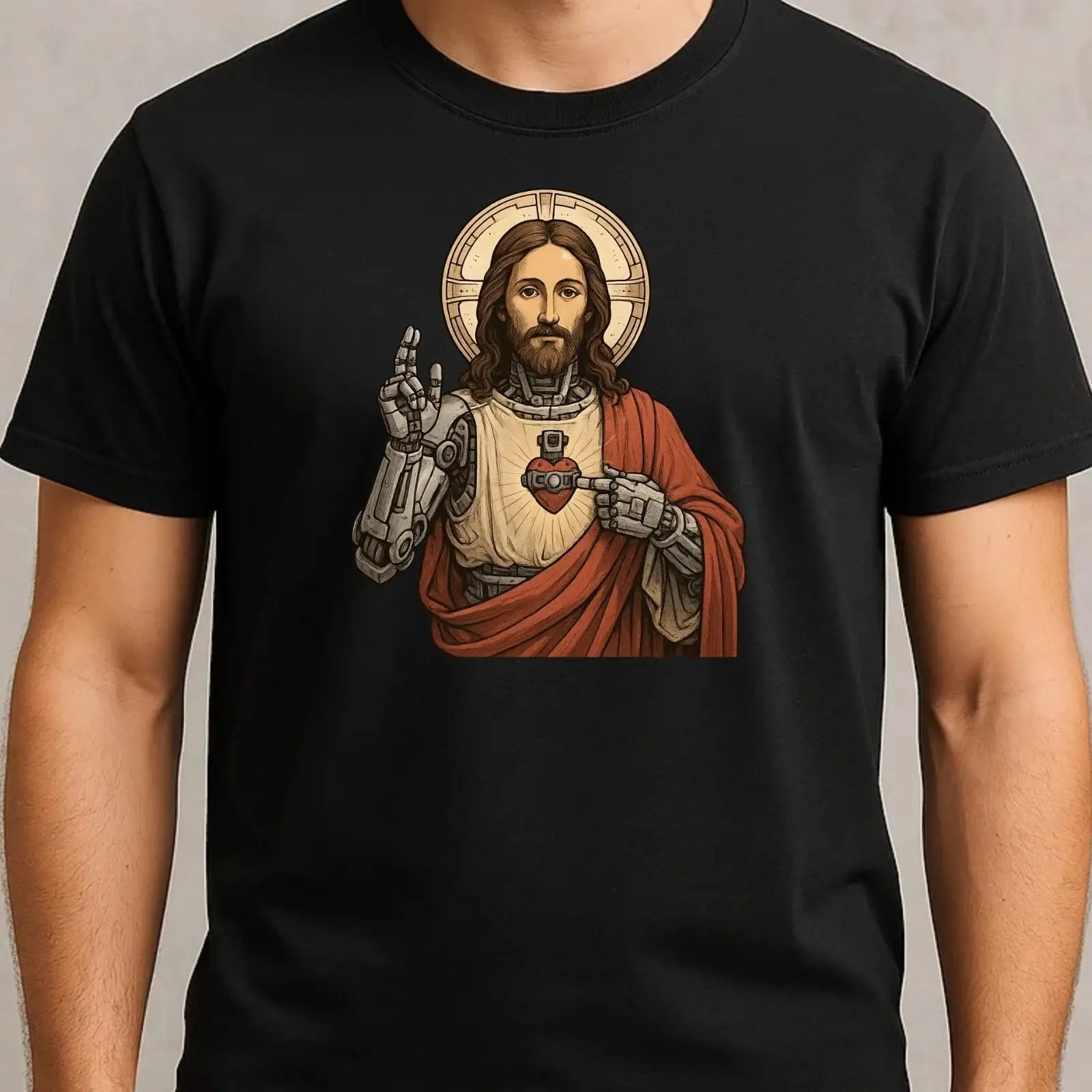 Herren T Shirt Jesus Roboter M - огляд і ціна Vintage Fashion Herren