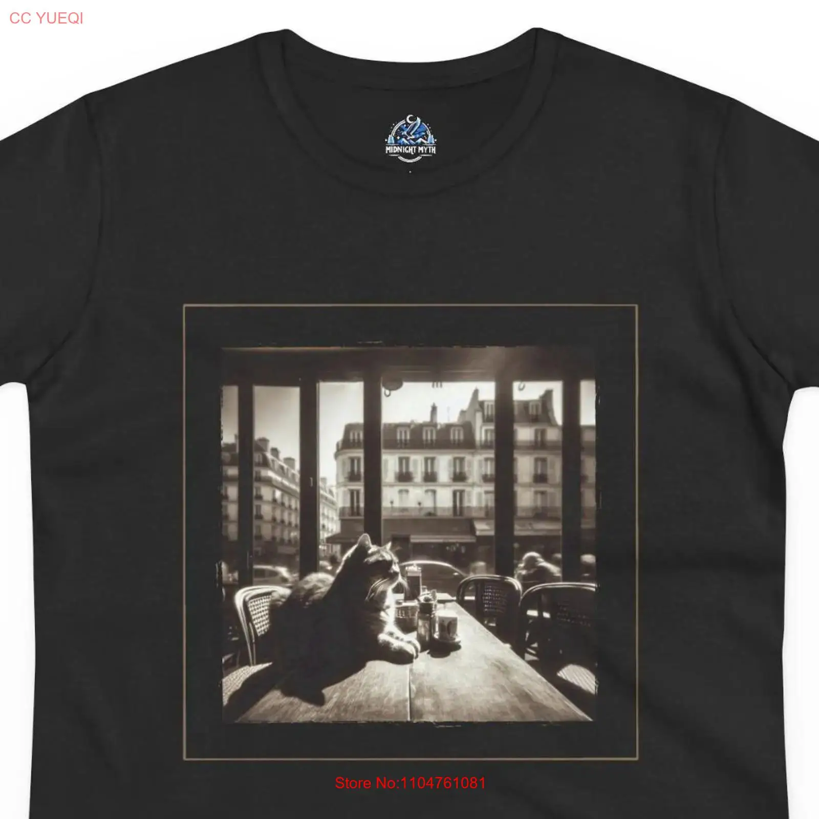 Vintage Paris Cafe Funny Cat T - огляд і ціна Vintage Fashion In Paris