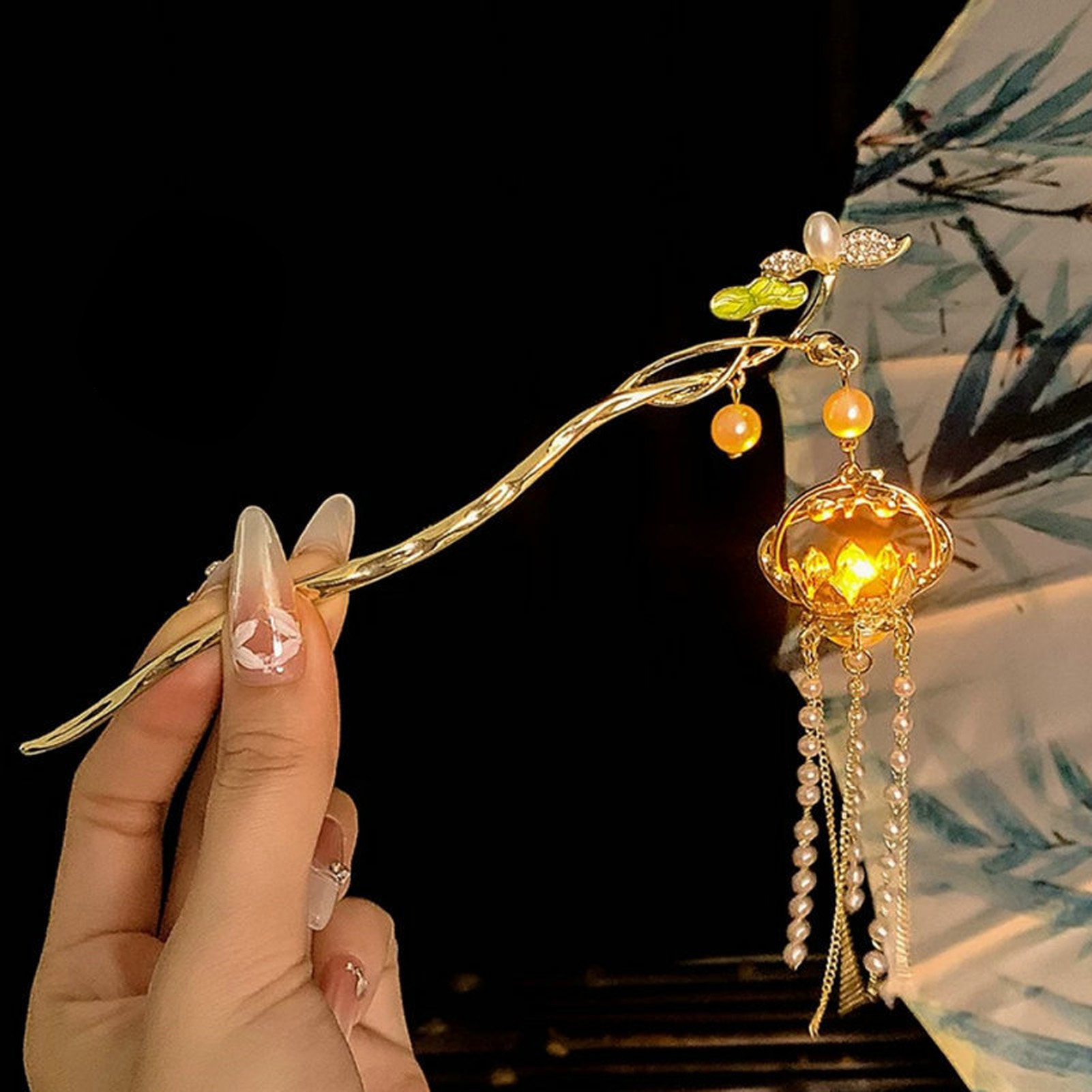 Luminous Flower Hairpin For Wo - огляд і ціна Vintage Fashion In Chinese