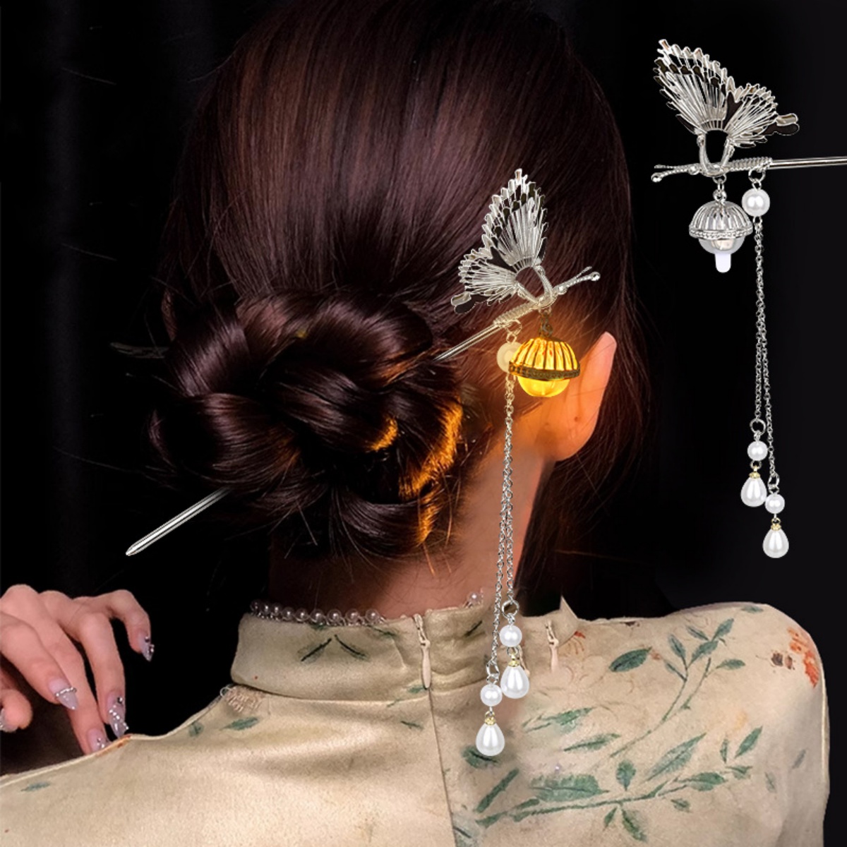 Luminous Flower Hairpin For Wo - огляд і ціна Vintage Fashion In Chinese