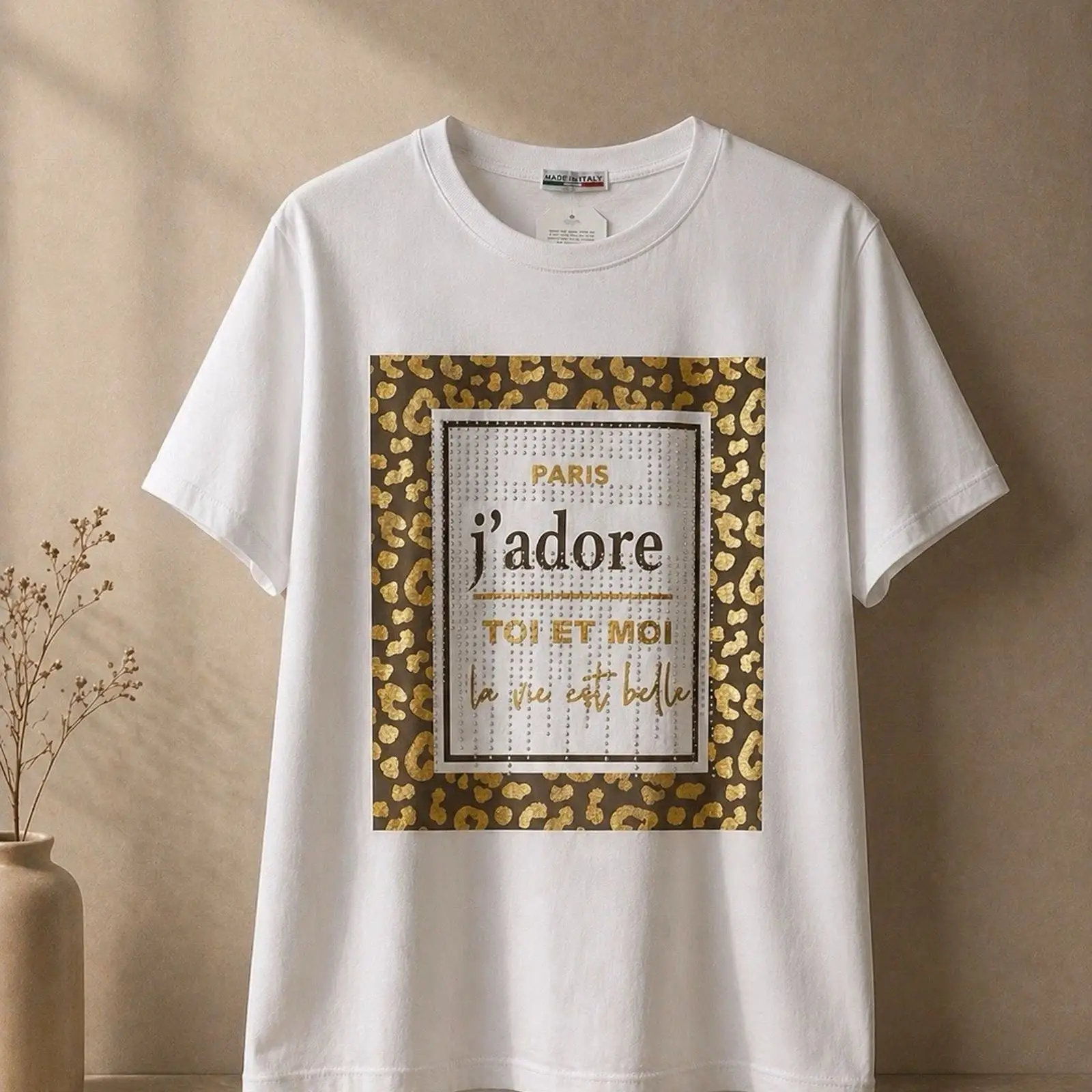 Damen T Shirt Weiß Leo quot J  - огляд і ціна Vintage Fashion Bloggers