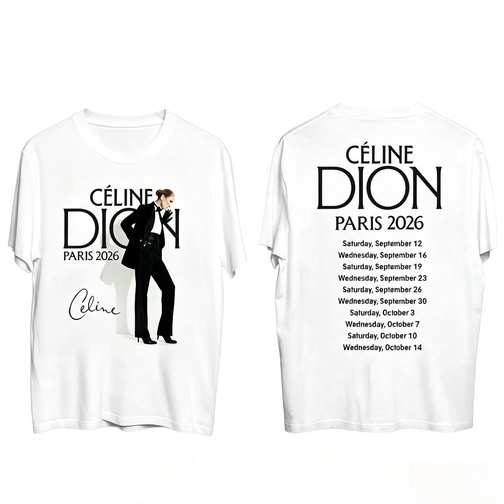 Celine Dion Paris 2026 Tour T- - огляд і ціна Vintage Fashion In Paris